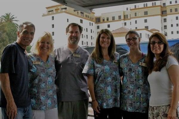 The volunteer staff at the Los Angeles Clinic