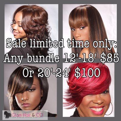 Contact the salon today for sales on Glam Hair & Co.