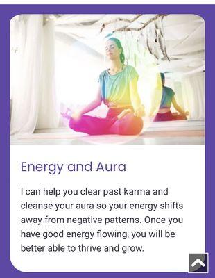 Energy and aura cleansing information