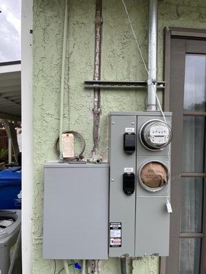 Double gang meter panel installation