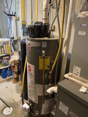 Installed water heater