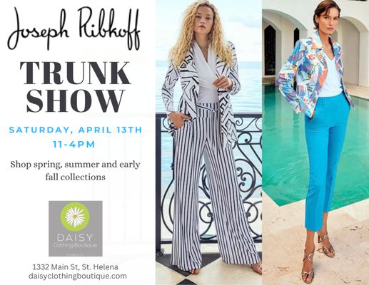 Joseph Ribkoff Trunk Show, April 13th, 2024
11-4pm