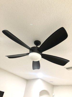 Great Room Ceiling Fan (Removed fan so I could spray paint blades). Re-installed post-spray paint.