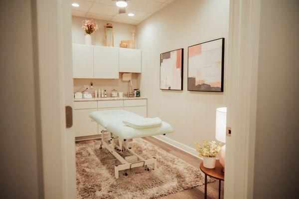 Our lovely treatment rooms help you feel more cozy during your visit!