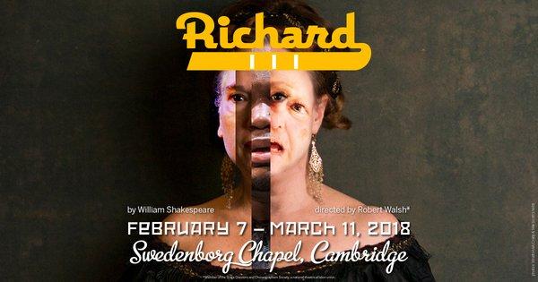 Richard III coming to Harvard Square. Artwork by Sandra Cohen and photos by Stratton McCrady, and Nile Scott Shots.