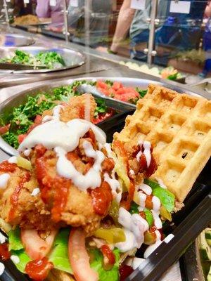 Waffle Station Food Truck in College Station's chicken and waffles.