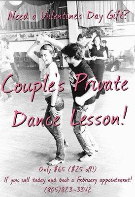 Call today for a special price on a Valentine's Lesson!