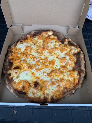 Buffalo chicken pizza. (Medium)