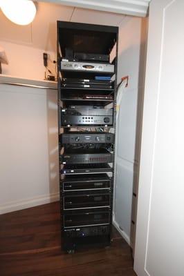 Rack in closet in NYC