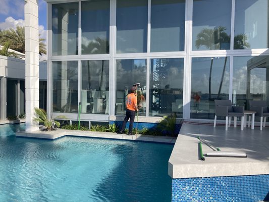 Residential window washing