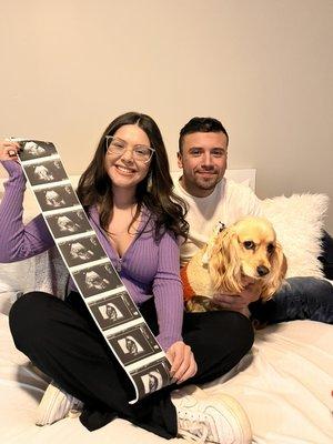 They received a Personal ultrasound of their baby in their own bedroom.