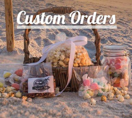 Tropical Taffy Custom Orders  -Taffy and Chocolates and Gourmet Popcorn