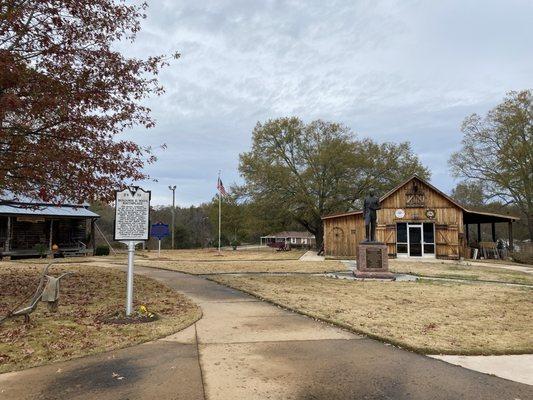 Dr. Benjamin E. Mays birthplace on the left, and museum on the right