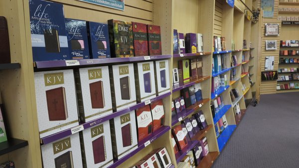 We carry a wide-selection of bibles from the traditional King James Version, to the modern New Living Translation.