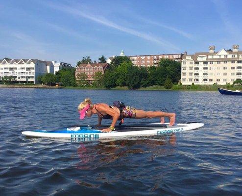 One of the moves in our PaddleFit class.