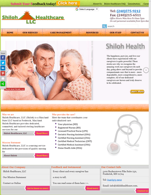 Visit our website! www.shilohhealthcare.com