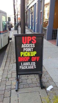 This drug store is a UPS location for Northside.