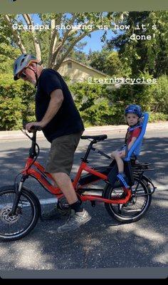 Grandpa and Henry first bike ride!