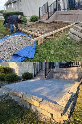 Concrete job for patio. Absolutely lovely client to work with!