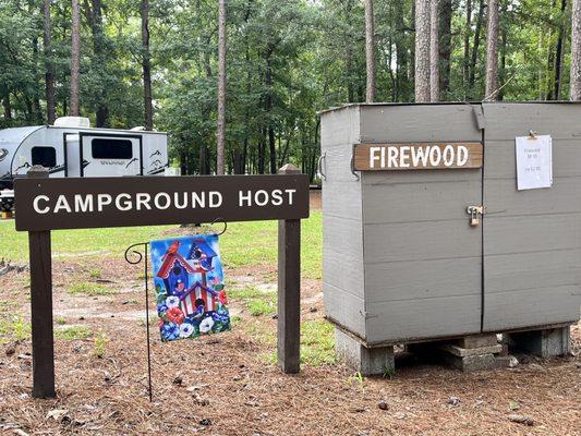 Camp host for firewood and ice