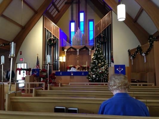 Inside the church