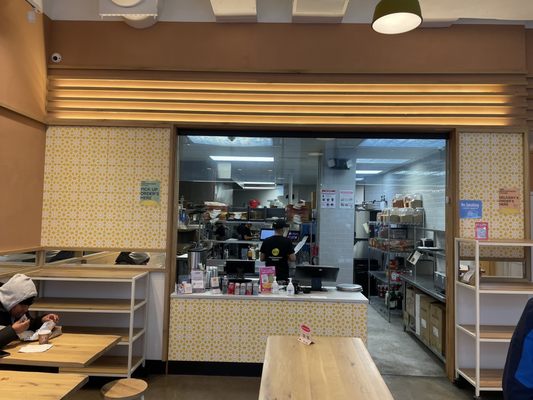 Kitchen behind cashier