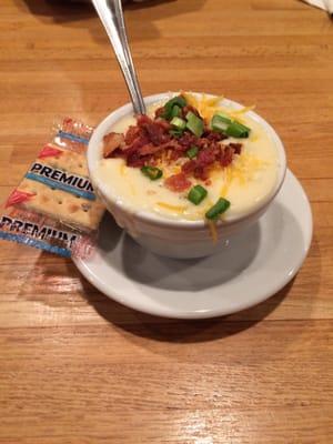 Soup of the day, loaded potato.