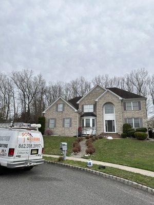 Bay window roof repair & wood trim replacement & painted exterior trim.!!