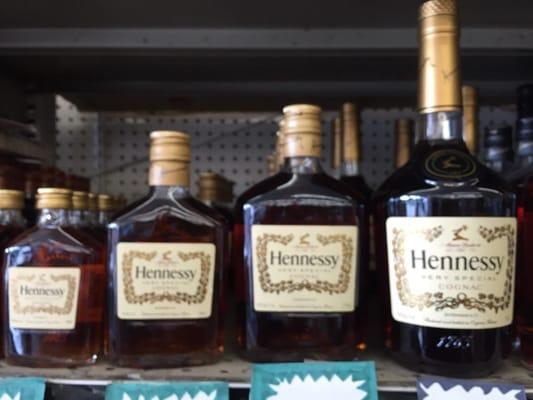 We have all sizes of Hennessy