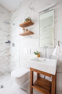 Great custom sink with electrical underneath.