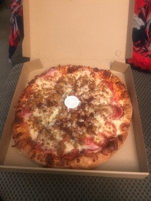 "Meat Lovers" pizza at Pizza K (Medium)