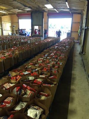 1500 bags of groceries done in 1 hour and 10 minutes for the elderly.