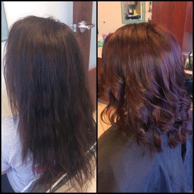 Before and after. Cut and color by Ali J