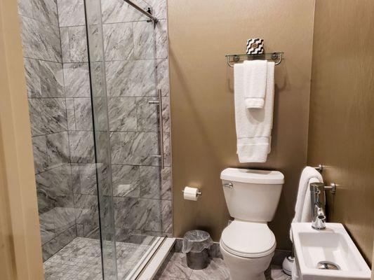 Bathroom in The Puritan Room at The Edward