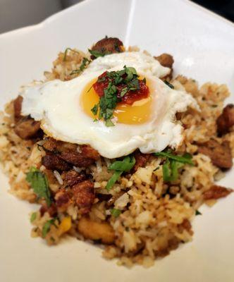 Fried Rice with and over easy egg