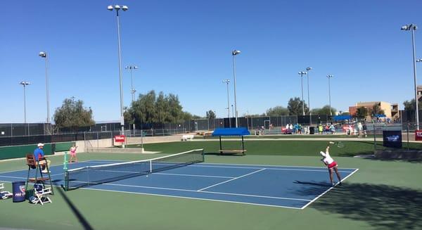 A beautiful day for tennis.