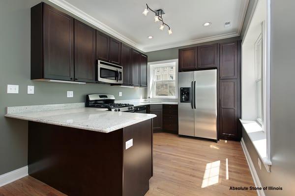 Kitchen countertops done by Absolute Stone of Illinois