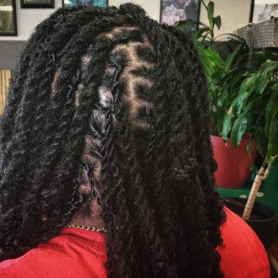 Two-strand style on locs