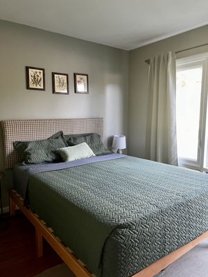 One of the bedrooms in the extended stay