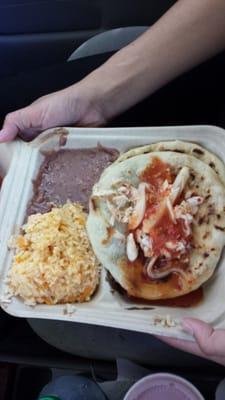 3.99 lunch special +1 pupusa. What a great deal!