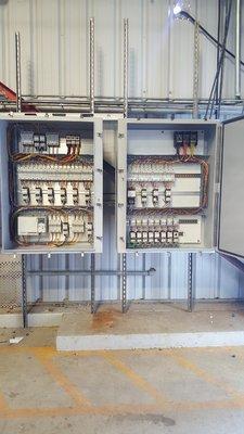 Removed old Panel and Installed New One. Re-Wired All Contactors and Starters.