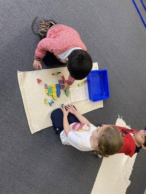 Building with magnetic blocks