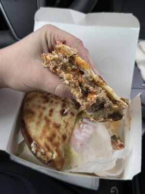 Spicy steak and cheese panini