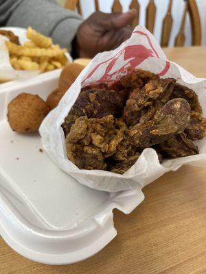 Fried chicken livers