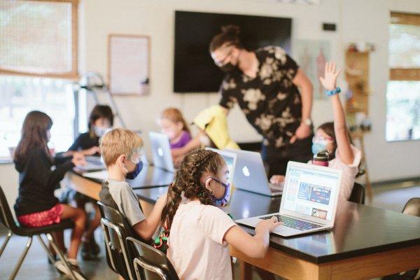 Students receive weekly computer science lessons beginning in 3rd grade. Computer science is one of six cultural education subjects at GMS.