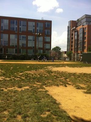 Baseball Diamond at Harrison.  Playground is under massive renovation