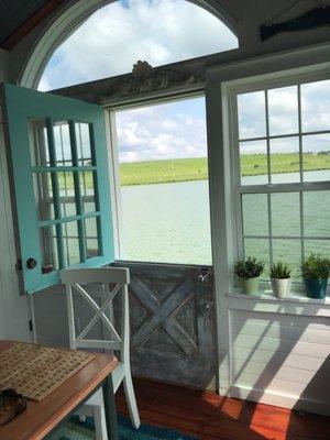 Kitchen door opens right onto the lake!