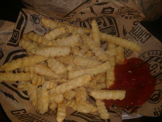 Sour Cream & Onion Crinkle Cut Fries.