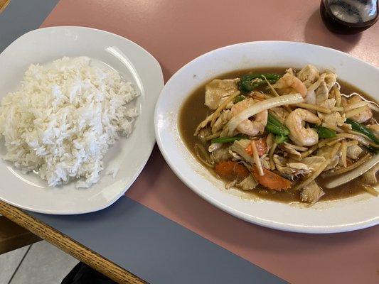 Charlie's Special with Steamed Rice