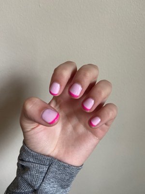 gel reverse french manicure